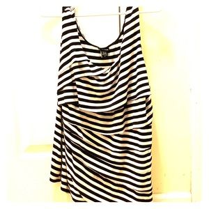 Torrid tank in black and white stripes